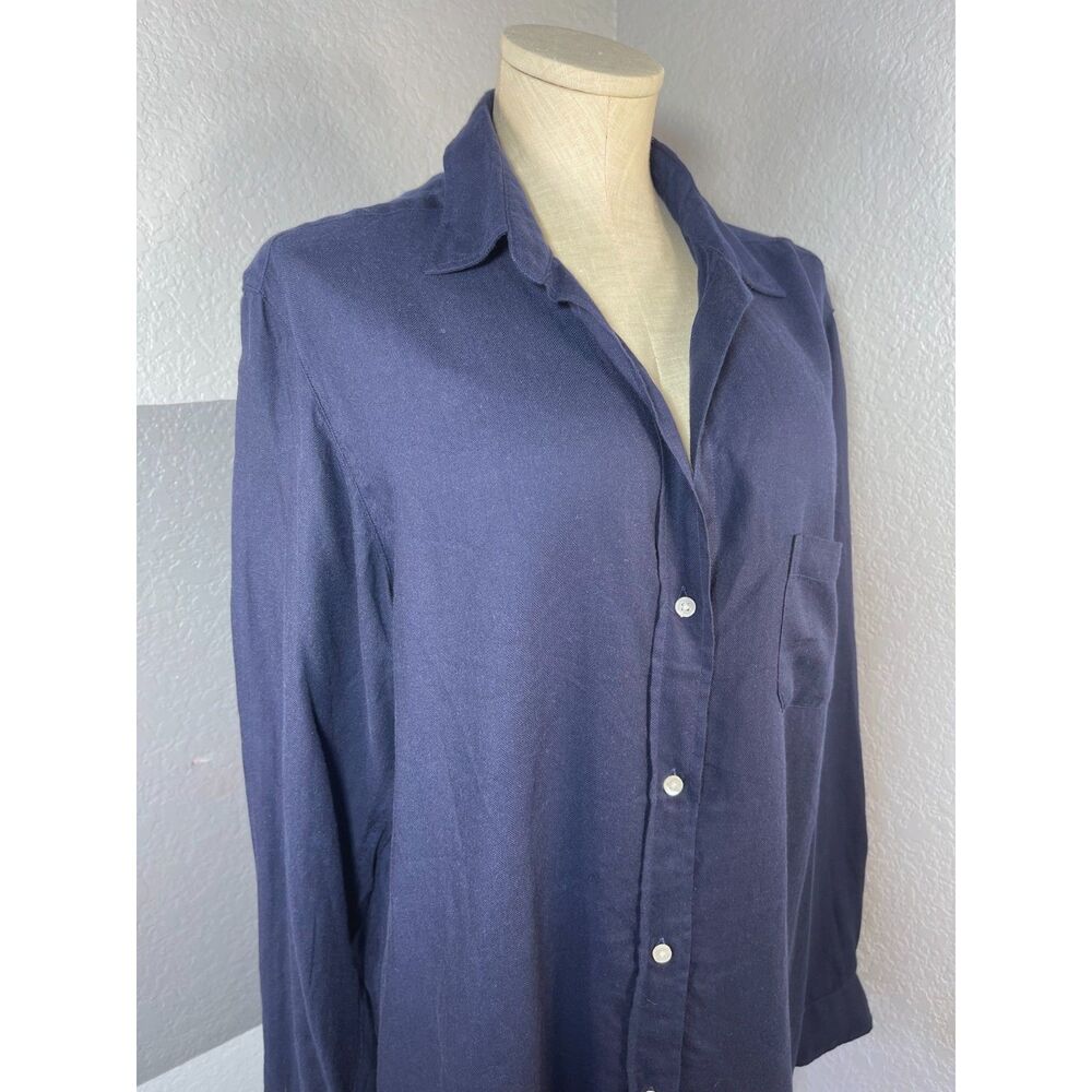 Grayson The Hero Navy Blue Button Down Shirt 05 XL 100% Lyocell Solid Pocket - Picture 11 of 12